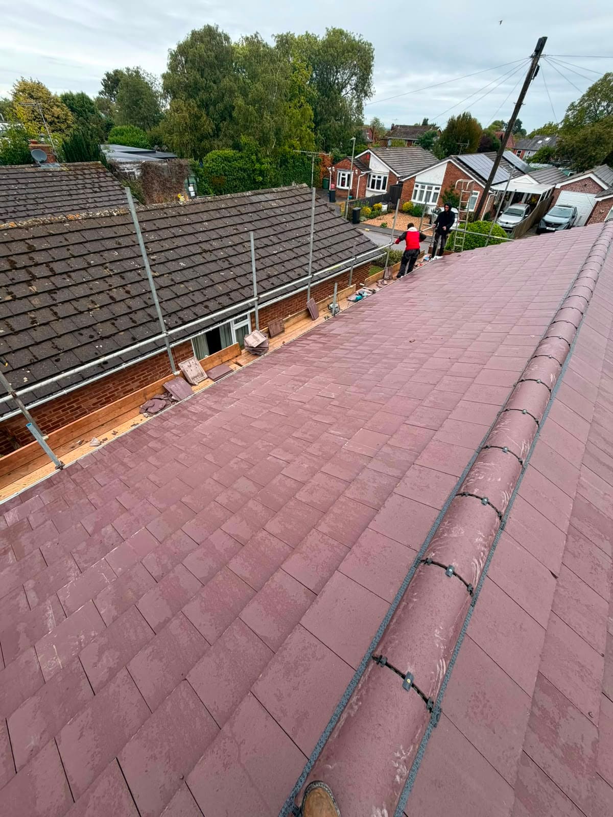 New tiled roof
