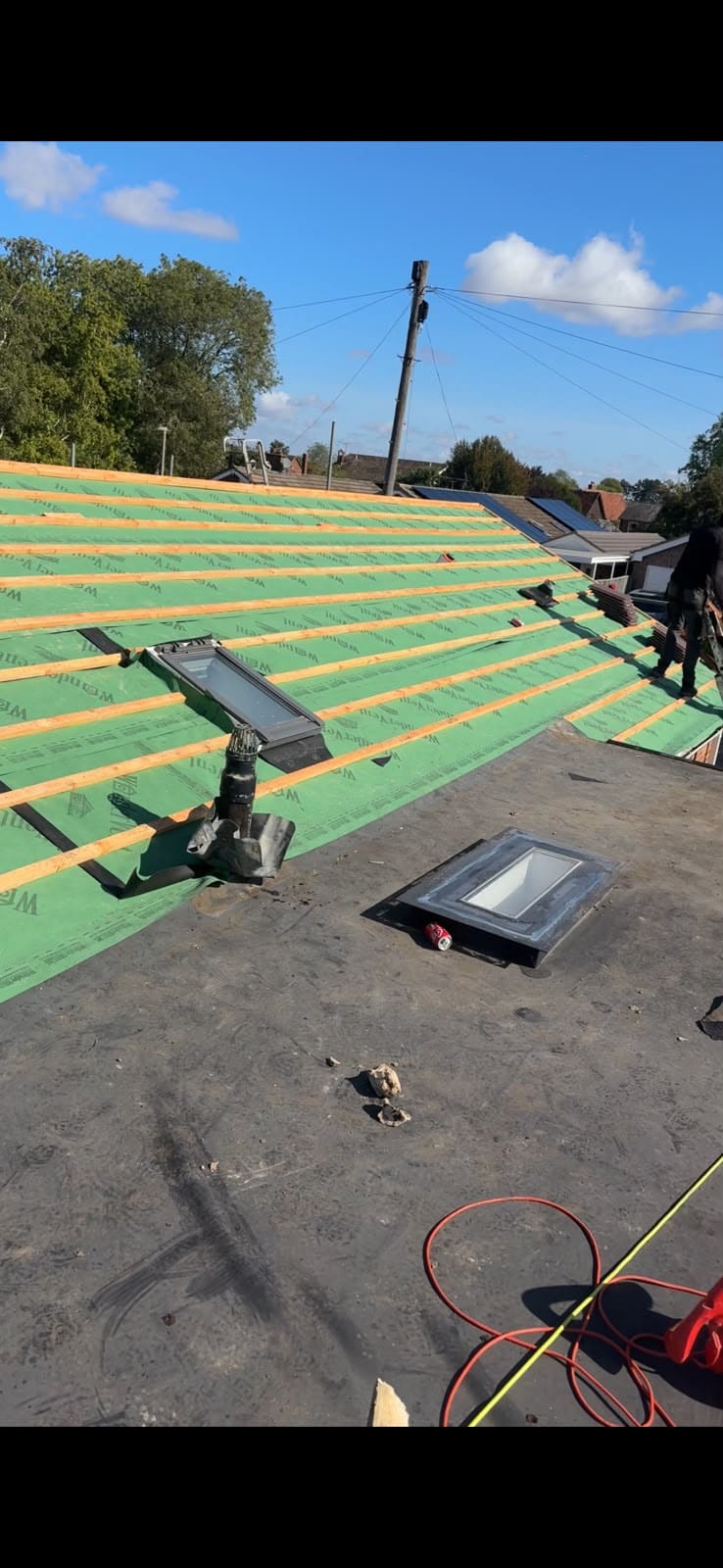 Re roofing new battens