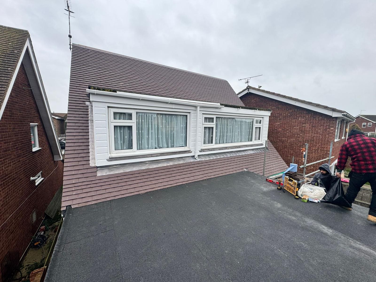 Grey dormer bungalow roof