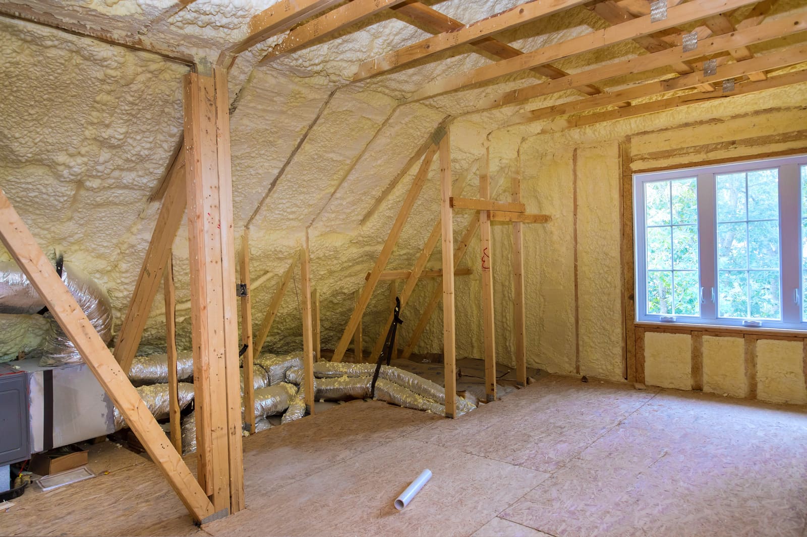 Creative Roofing carrying out spray foam removal in Oxfordshire